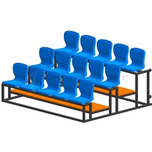 Купить Трибуна мобильная 3 ряда сиденья пластиковые на 15 мест в #REGION_NAME_DECLINE_PP# 