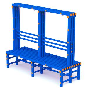 Купить Скамья-вешалка двухсторонняя 2000х734х1700 мм в Москве 