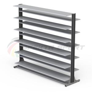 Купить Стеллаж для горных и беговых ботинок (88\150 пар) двухсторонний мобильный в Москве 