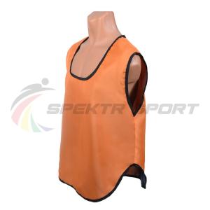 Купить Манишка футбольная односторонняя Spektr Sport оранжевая, р.36-40 в Москве 