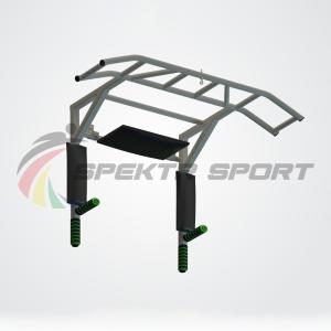 Купить Турник-брусья-пресс Прометей цельносварной с доп. хватами цв. серый в Москве 