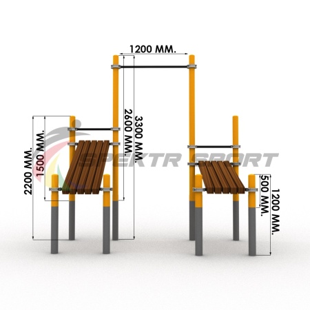 Купить Комплекс для занятий Воркаут SP WRK-37_76mm в Москве 