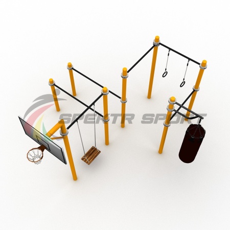 Купить Комплекс для занятий Воркаут+баскетбол и бокс SP WRK-63_76mm в Москве 