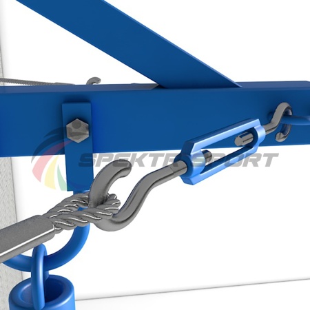 Купить Консоль для канатов с выступом 2000мм (2 снаряда) (с тросами) усиленная в Москве 