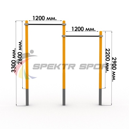 Купить Турник уличный двойной для Воркаут SP WRK-13_76mm в Москве 