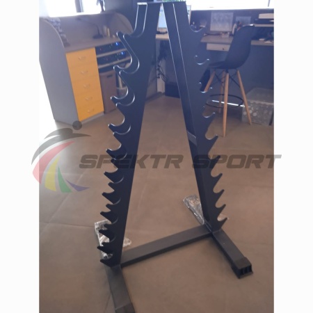 Купить Стойка для хранения хромированных гантелей фитнес на 10 пар в Москве 