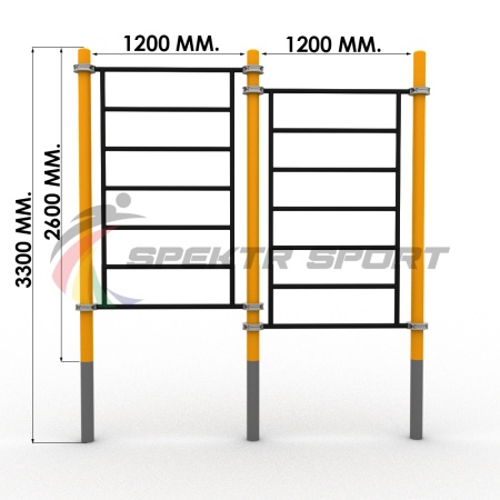 Купить Двойная шведская стенка Воркаут SP WRK-54_76mm в Москве 