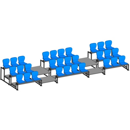 Купить Трибуна для зрителей трехрядная на 30 мест в Москве 