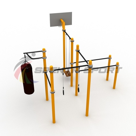 Купить Комплекс для занятий Воркаут+баскетбол и бокс SP WRK-63_76mm в Москве 