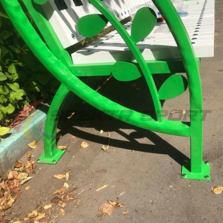 Купить Скамья уличная Клавиши с веточкой 2000*900*630 мм, каркас металл в Москве 